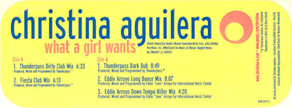 Christina Aguilera : What A Girl Wants (12", Promo)
