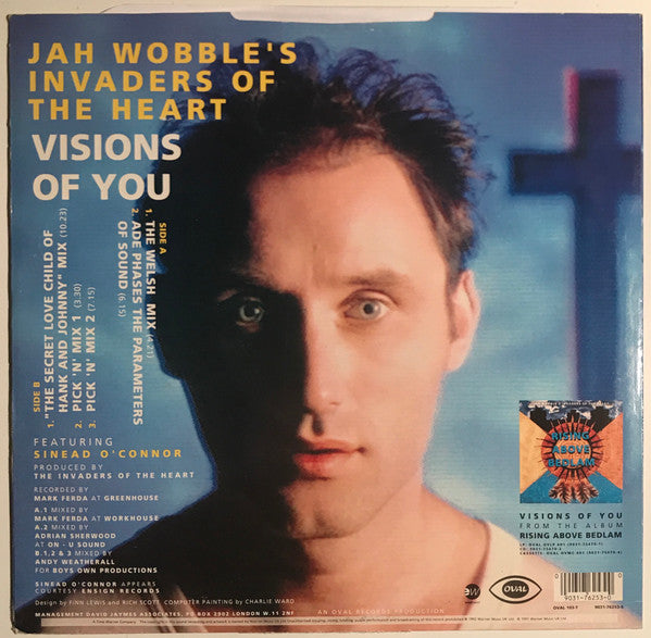Jah Wobble's Invaders Of The Heart Featuring Sinead O'Connor* : Visions Of You (12", Single, Gre)