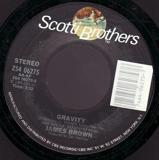 James Brown : Gravity (7", Single, Styrene, Pit)