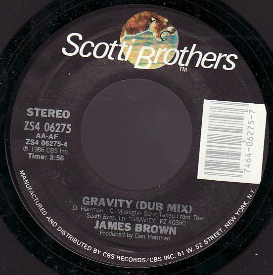 James Brown : Gravity (7", Single, Styrene, Pit)