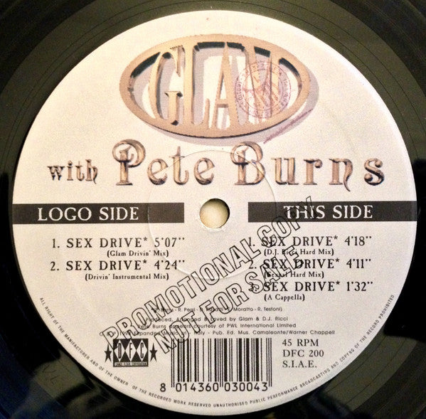 Glam With Pete Burns : Sex Drive (12")