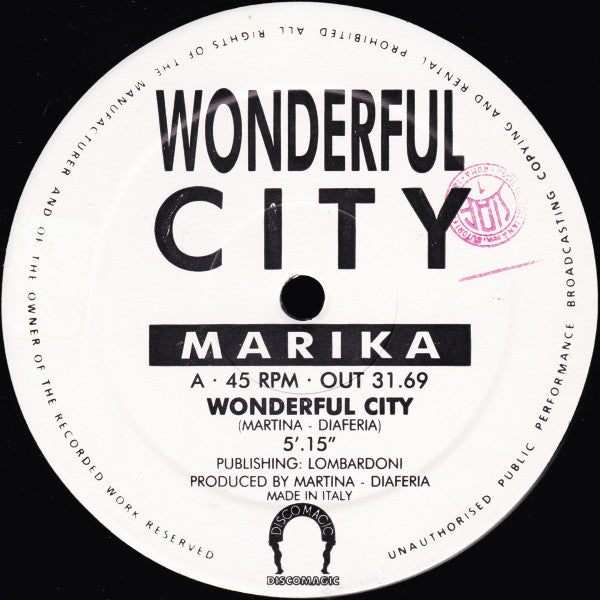 Marika (2) : Wonderful City (12")