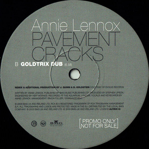Annie Lennox : Pavement Cracks (12", Promo)