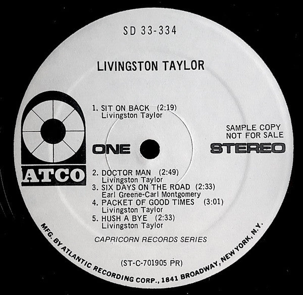 Livingston Taylor : Livingston Taylor (LP, Album, Promo)