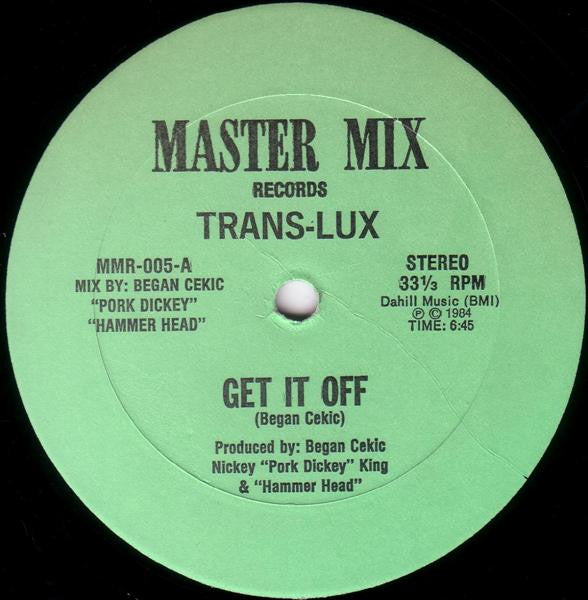 Trans-Lux : Get It Off (12")