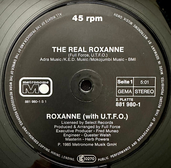 UTFO : The Full Story Of Roxanne (2x12", Maxi)