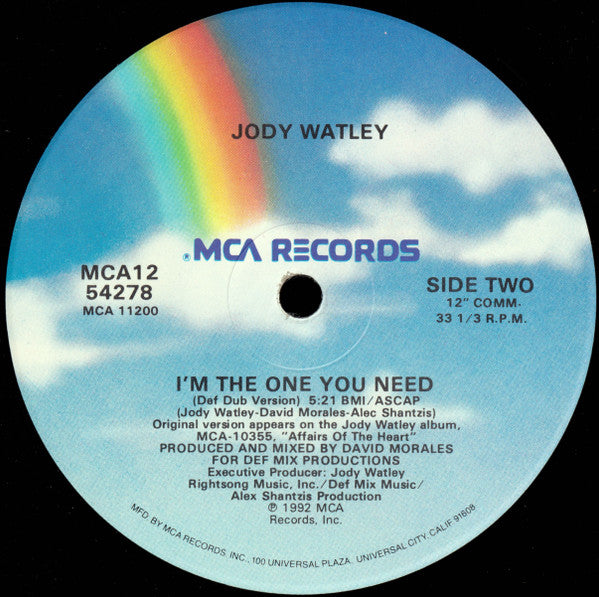 Jody Watley : I'm The One You Need (12", Single)