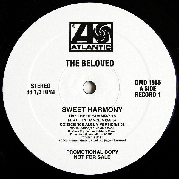 The Beloved : Sweet Harmony (2x12", Promo, Gat)
