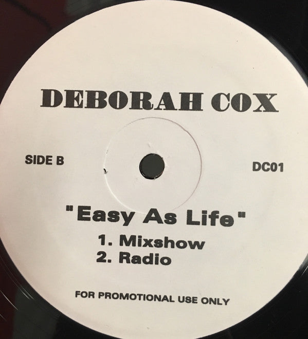 Deborah Cox : Easy As Life (12", Single, W/Lbl)