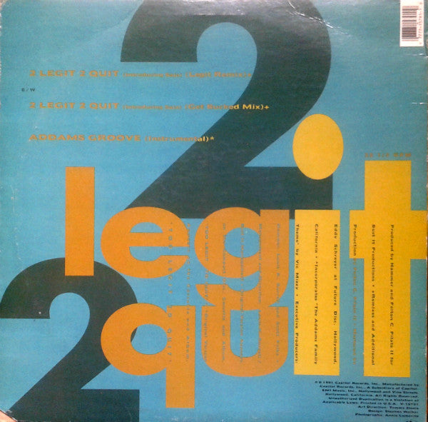 Hammer* : 2 Legit 2 Quit (12", Single)