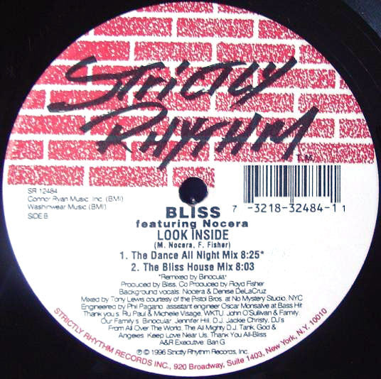 Bliss (7) Featuring Nocera : Look Inside (12")