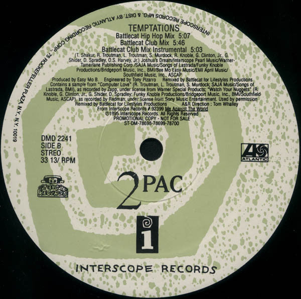 2Pac : Temptations (12", Promo)