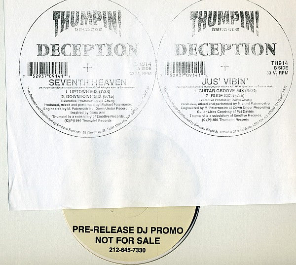 Deception : Seventh Heaven (12", Promo)