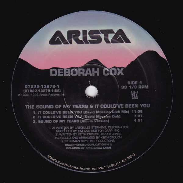 Deborah Cox : The Sound Of My Tears / It Could've Been You (12")