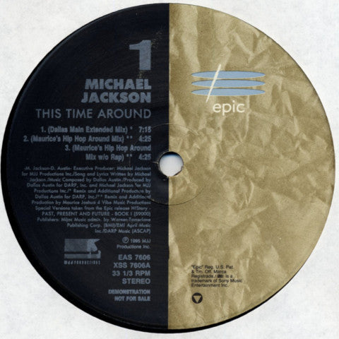 Michael Jackson : This Time Around (12", Promo)