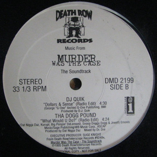 Various : Music From Murder Was The Case (12", Promo)