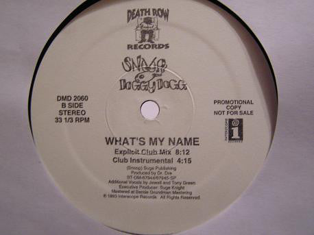 Snoop Doggy Dogg* : What's My Name? (12", Promo)