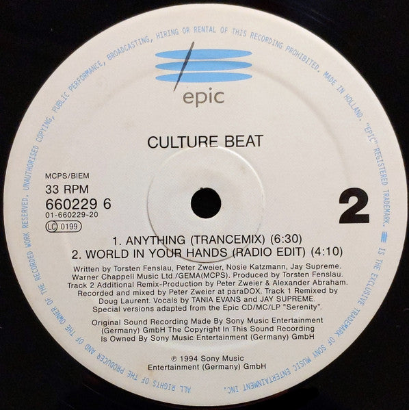 Culture Beat : World In Your Hands (12")