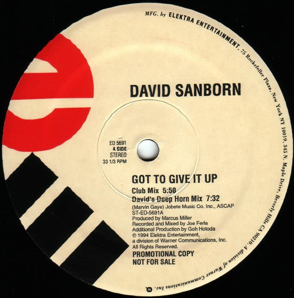 David Sanborn : Got To Give It Up (12", Promo)