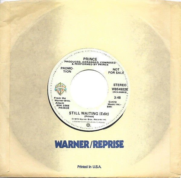 Prince : Still Waiting (7", Single, Mono, Promo, Los)