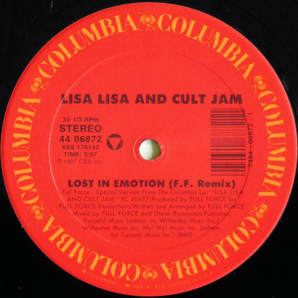 Lisa Lisa & Cult Jam : Lost In Emotion (12", Single)