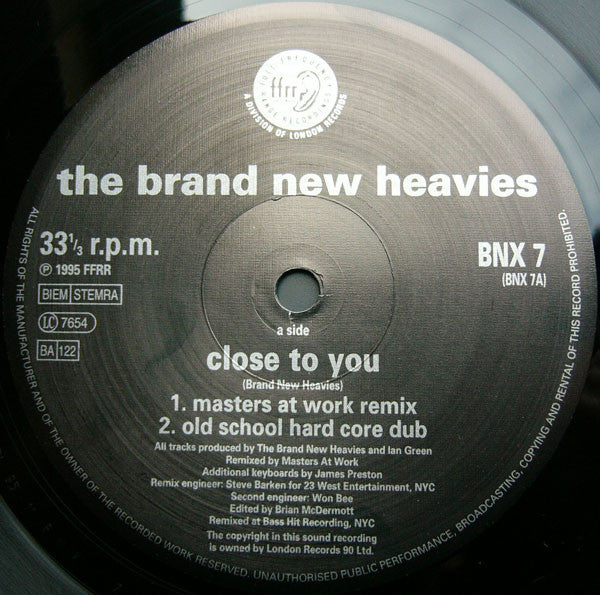 The Brand New Heavies : Close To You (12")