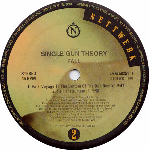 Single Gun Theory : Fall (Remixes) (12")