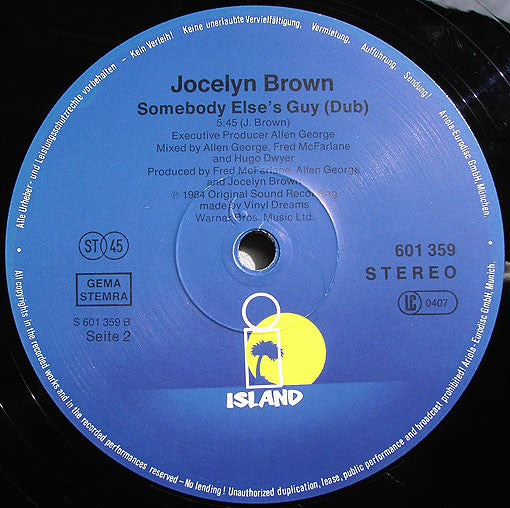 Jocelyn Brown : Somebody Else's Guy (12", Maxi)