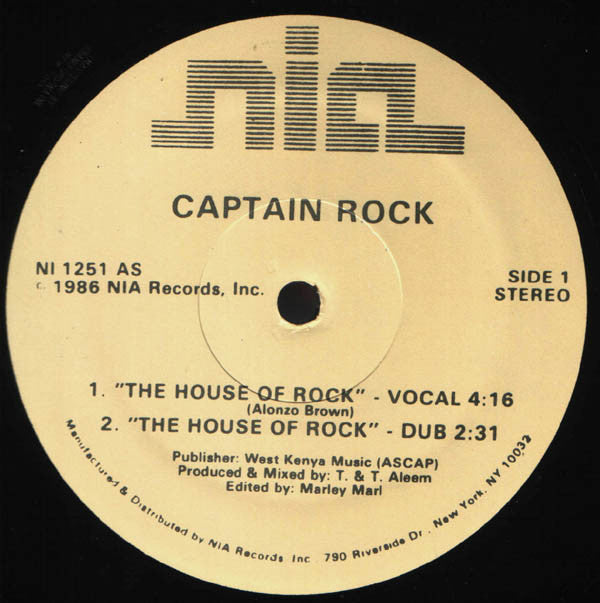 Captain Rock : House Of Rock / You Stink (12")