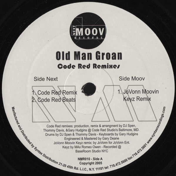 JoVonn : Old Man Groan (Code Red Remixes) (12")
