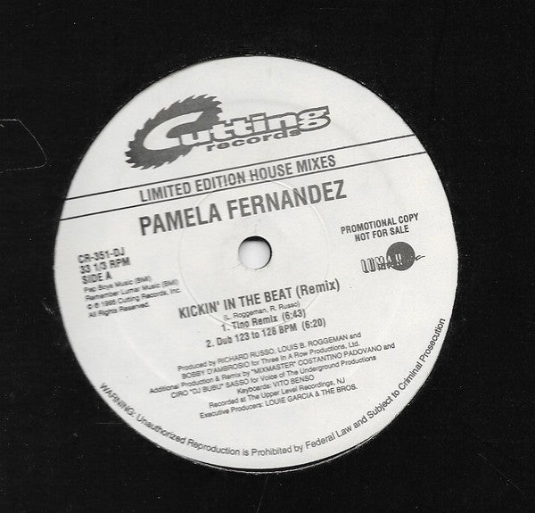 Pamela Fernandez : Kickin' In The Beat (Remix) (12", Promo)