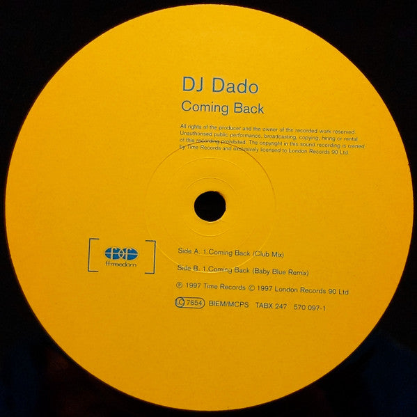 DJ Dado : Coming Back (12")