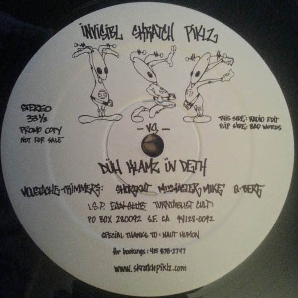 Invisibl Skratch Piklz : Invisbl Skratch Piklz Vs. Da Klamz Uv Deth (12", Promo)