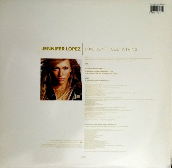 Jennifer Lopez : Love Don't Cost A Thing (12")