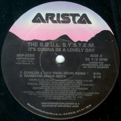 The S.O.U.L. S.Y.S.T.E.M. : It's Gonna Be A Lovely Day (12", Promo)