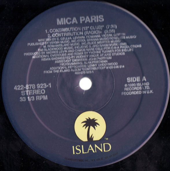 Mica Paris : Contribution (12")