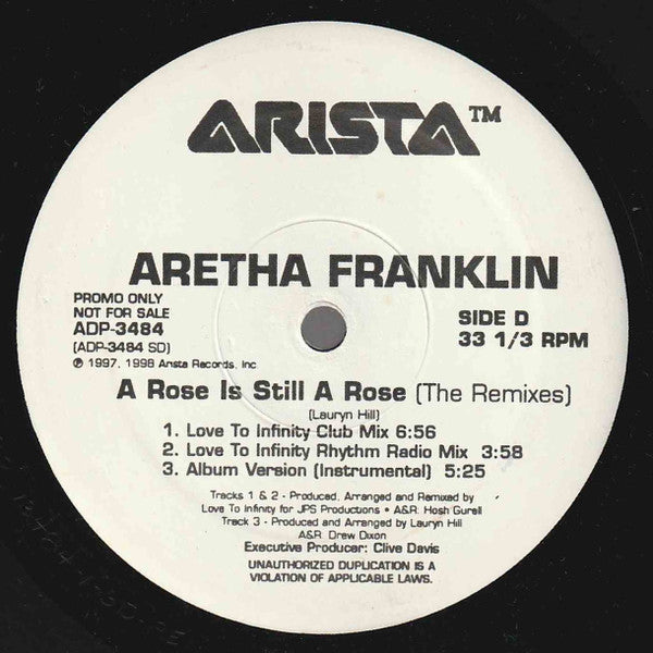 Aretha Franklin : A Rose Is Still A Rose (The Remixes) (2x12", Promo)