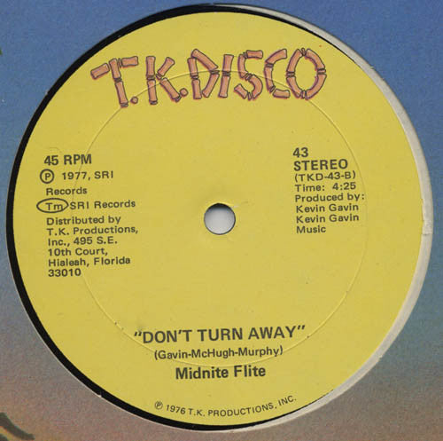 Midnite Flite : Don't Turn Away (12")