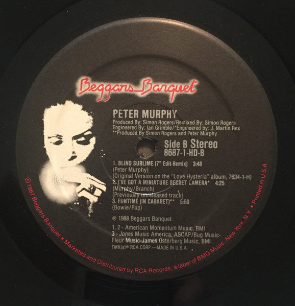 Peter Murphy : Blind Sublime (12", EP, Hau)