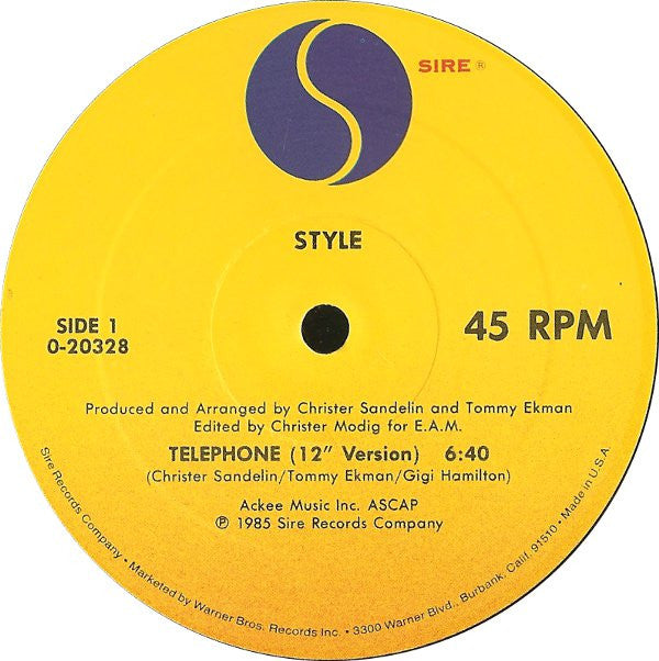 Style (4) : Telephone (12", Maxi)