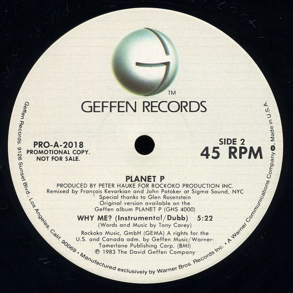 Planet P Project : Why Me? (12", Promo)