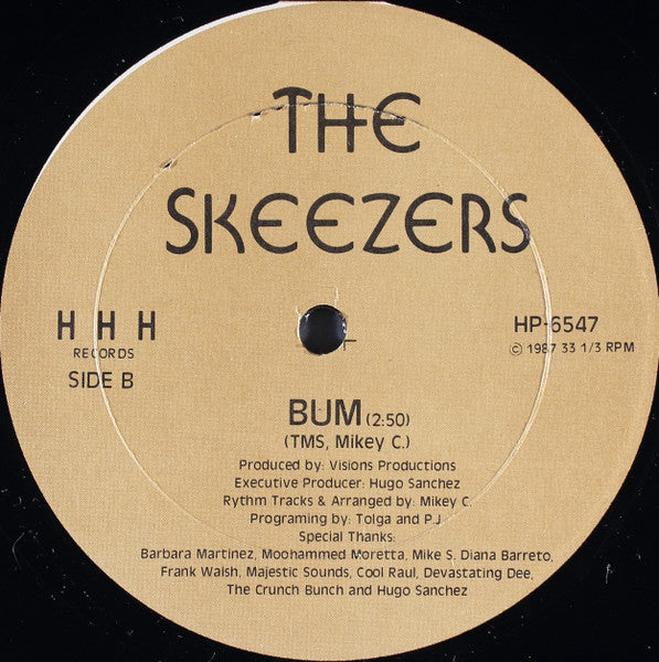 The Skeezers : Low Riding Bass / Bum (12")