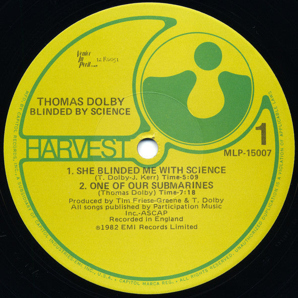 Thomas Dolby : Blinded By Science (LP, MiniAlbum, Jac)