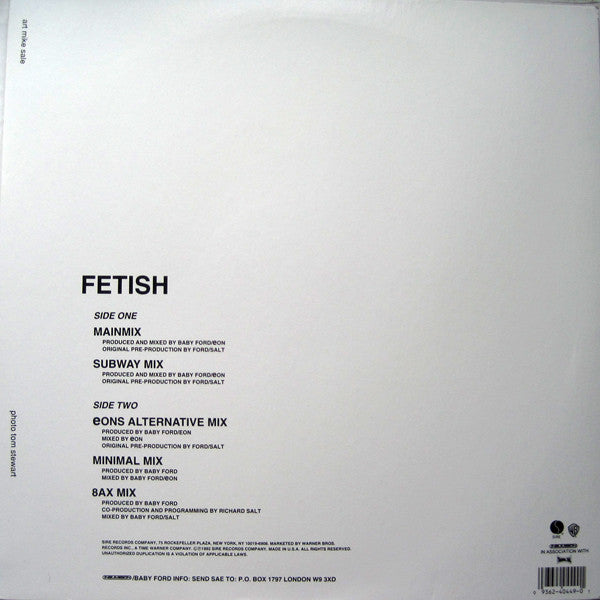 Baby Ford : Fetish (12", Maxi)