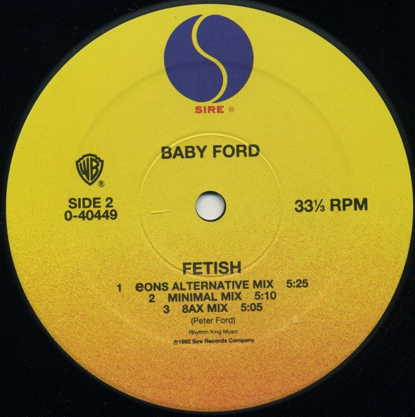 Baby Ford : Fetish (12", Maxi)