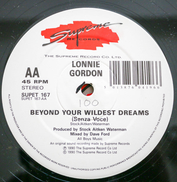 Lonnie Gordon : Beyond Your Wildest Dreams (12")