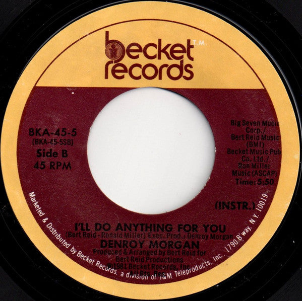 Denroy Morgan : I'll Do Anything For You (7", Styrene)