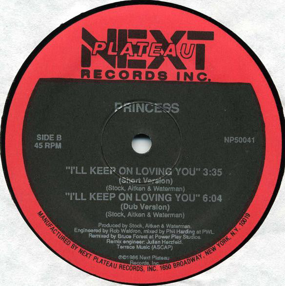Princess : I'll Keep On Loving You (12")