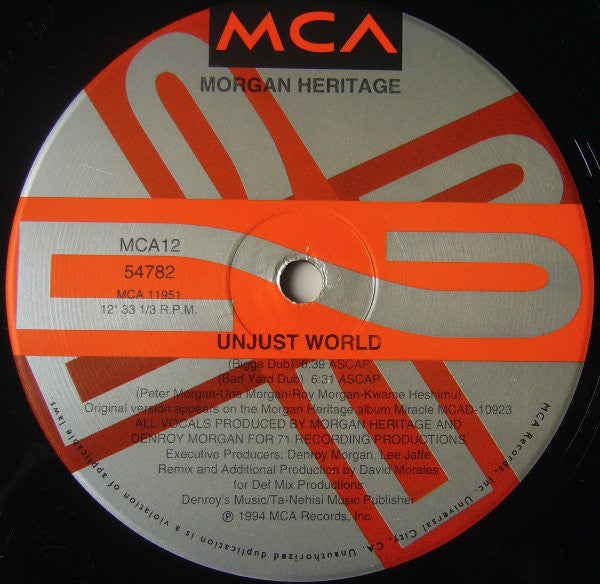 Morgan Heritage : Unjust World (12")