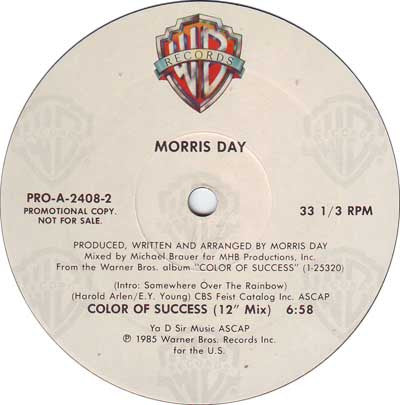 Morris Day : Color Of Success (12", Promo)